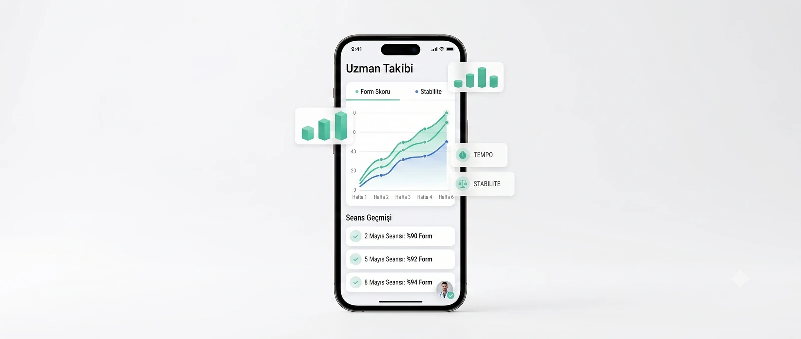 SafeStep AI professional progress tracking and improvement charts